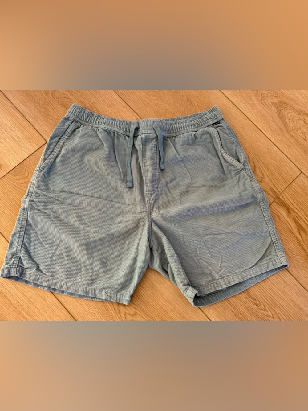 Quiksilver Men's Light Blue Corduroy Drawstring Shorts